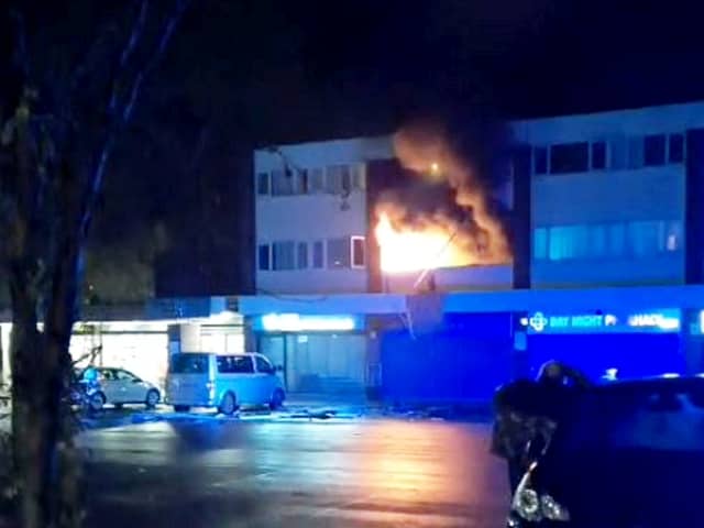 The fire at the flat on Chase Road in Burntwood