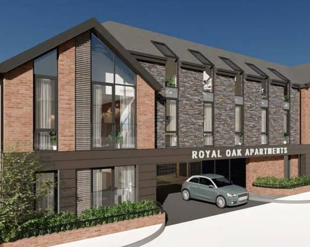Royal Oak Apartments on the corner of Breck Road and Station Road, Poulton