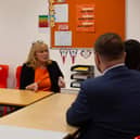 Christine Seddon of Blackpool Supporters Trust meeting with Lisa Nandy and Chris Webb