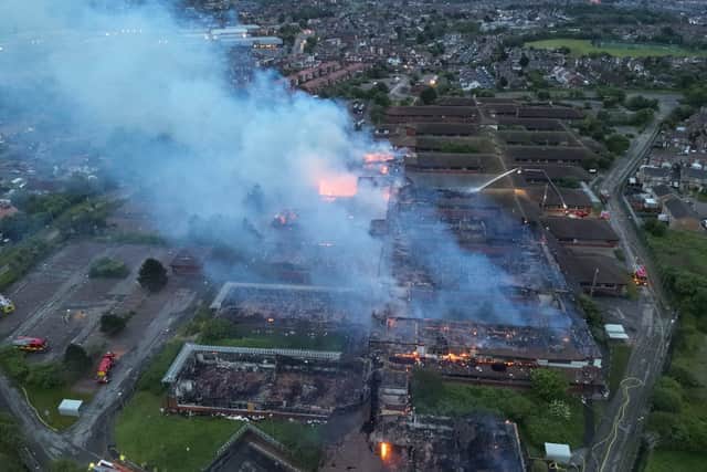 The huge blaze at Warbreck House