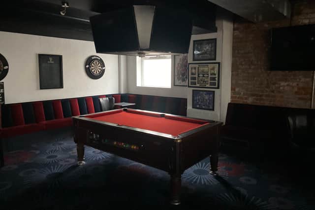 Pool table in Tommy Cutlers Bar