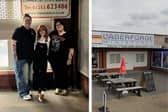 Left: the team at Lucidity Tattoo (l to r: Chelsea Hopwood, Hannah Elizabeth Nickson & Paris Lane). Right: Where their new tattoo studio will be located.