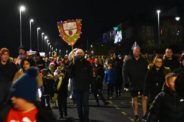 Last year' s Christmas lights switch-on and lantern parade in Fleetwood. Picture: Photo: Michelle Adamson