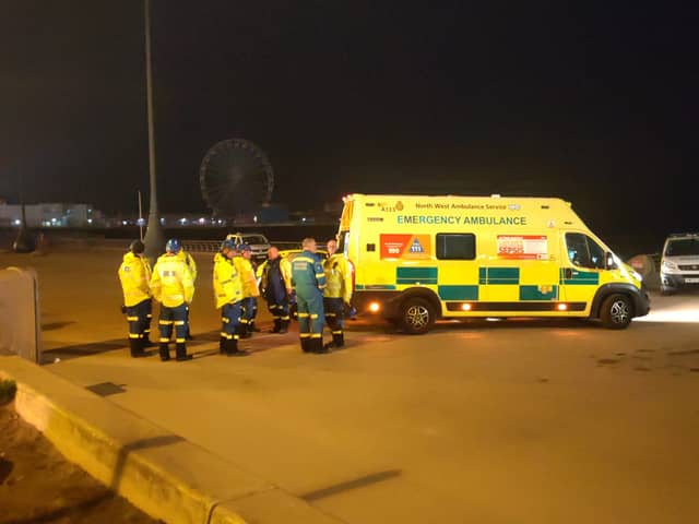 HM Coastguard Fleetwood attended reports of a person in trouble in the sea