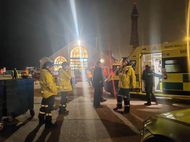 HM Coastguard Fleetwood attended reports of a person in trouble in the sea