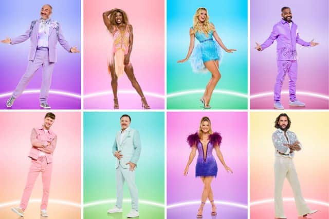The eight Strictly Come Dancing contestants who have made it through to Blackpool Week. Credit: BBC