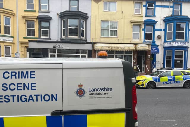 Lancashire Police and CSI remain at the scene today where a forensic examination is taking place as the force launches a murder investigation into the death of 59-year-old hotelier Kevin Price
