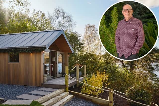 Main image: the £4 million house. Inset image: Ken Bruce MBE. Credit: Omaze