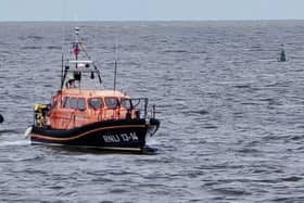 RNLI vessel  Kenneth James Pierpont was called out to Rossall Point to assist with a yacht which had lost power. Photo: Craig Hart/RNLI