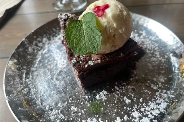 Mowgli’s chocolate brownie