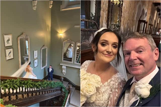 Father Noel could not hide his excitement for Millie's big day