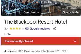 The Blackpool Resort Hotel has permanently closed. 