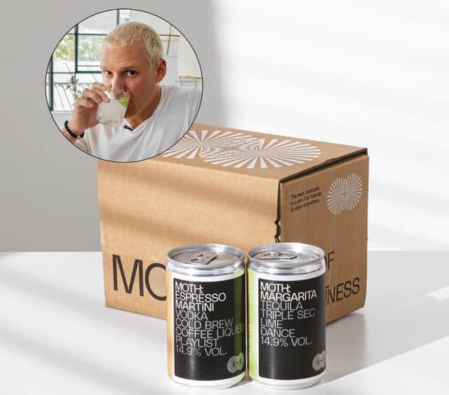 MOTH cocktails and fan Jamie Laing inset from Made In Chelsea