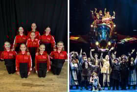 Eight girls - Left to Right Back row Rosie Wright, Lexie-Kate Wilson, Harper Hughes, Middle - Ruby Coulter, Sophia Billington, Lola WebbFront - Abigail Hardwick, Chelsea Keightly - from Barbara Jackson Theatre Arts Centre have joined the cast of Chitty Chitty Bang Bang when it comes to Blackpool.