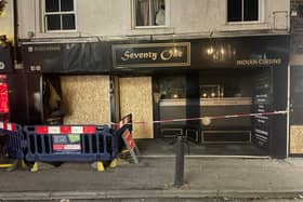 Seventy One Indian restaurant in Breck Road, Poulton after the fire.