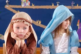 A bored Joseph at St Peters Primary School nativity