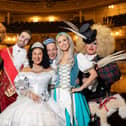 The full cast of the panto Cinderalla, at Blackpool Grand Theatre