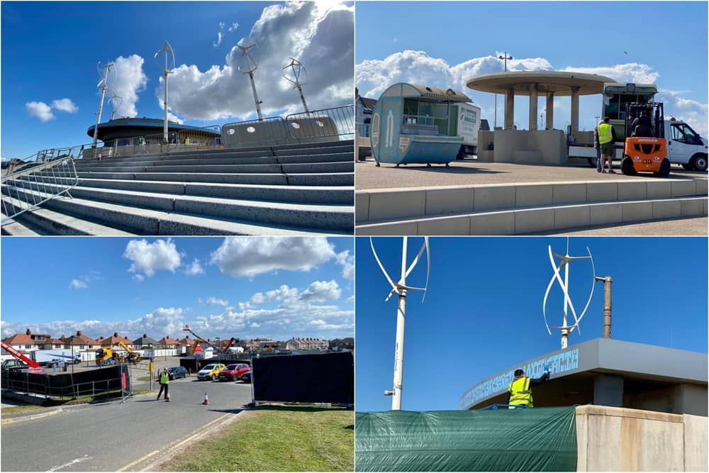Cleveleys seafront was transformed for the filming of Star Wars: Andor in 2022