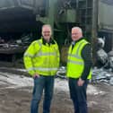 ormer Metro Metals owner Ross Shekleton (left) with Iain Swinson, Ashvin Metals financial director