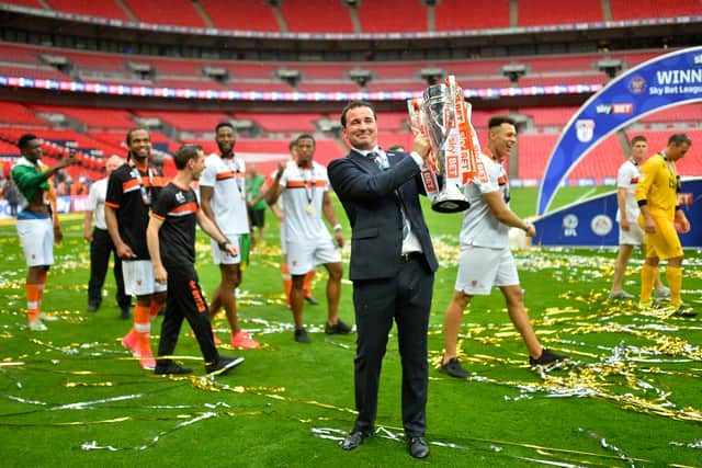 Gary Bowyer won the League Two play-offs with Blackpool in May 2017. (Photo by Justin Setterfield/Getty Images)