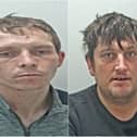 David Bryson (L) and Steven Mitchell (R), from Fleetwood, have been jailed after supplying drugs including crack cocaine