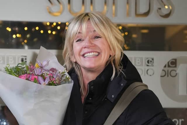 Zoe Ball leaving BBC Broadcasting House in London, after presenting her last show on BBC Radio 2 breakfast show. Credit: Lucy North/PA Wire