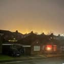 An orange glow was seen in the sky above the National Grid substation at Howick, Penwortham after a power surge caused lights to flicker across Lancashire at around 8.10pm last night (Tuesday, December 23)
