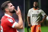 Elliot Lee came off injured for Wrexham against Bristol Rovers. Blackpool midfielder Josh Onomah is ruled out for the last two weeks of 2024. (Image: Jess Hornby/Getty Images and Alex Dodd/CameraSport)