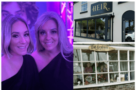Natalie and Natasha, the new shop and how it used to look.