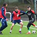 Josh Robinson (Left) (Photo by Stuart MacFarlane/Arsenal FC via Getty Images)