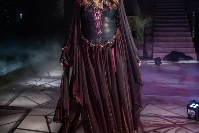 Charlotte as the villian Abanazar in Aladdin