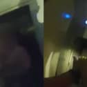 Man swings circular saw at police.