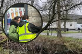 Brassic film crews shooting scenes for the show's 7th season at Towneley Park in Burnley this week