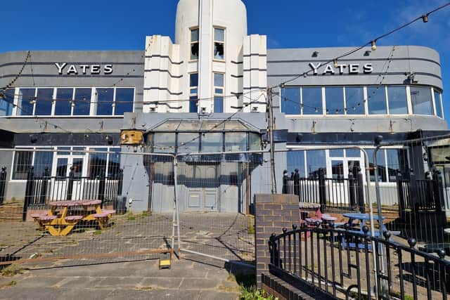 Yates Building Sign No signs yet that deteriorating Art Deco gem Yates bar is being tidied ...
