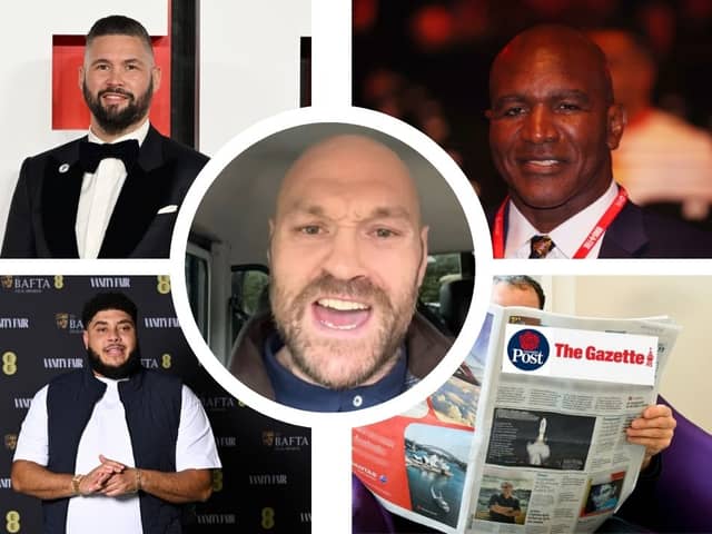 Celebrities and readers react to Tyson Fury's retirement announcment. Credit: Getty