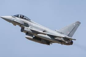 The Eurofighter Typhoons took off from BAE at Warton and thundered through the skies over Lancashire on Wednesday evening (January 22)