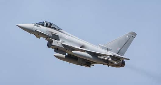 The Eurofighter Typhoons took off from BAE at Warton and thundered through the skies over Lancashire on Wednesday evening (January 22)