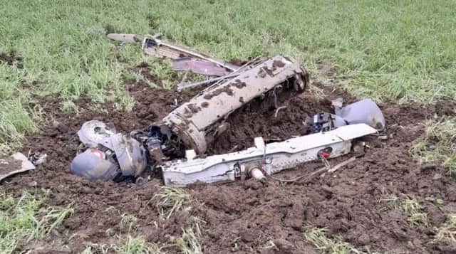 The RAF confirmed "a pylon" had detached itself from the RAF Coningsby-based Typhoon jet over Haisthorpe, near Bridlington, East Yorkshire during a sortie on January 17