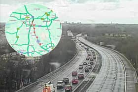 A large section of the M61 southbound was closed following a collision