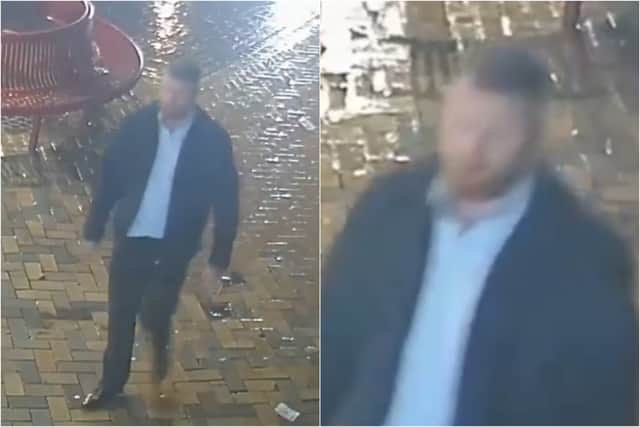 Officers want to speak to this man following an attack on Queen Street in Blackpool
