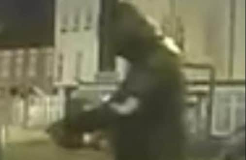 One of the suspects captured on camera