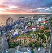 Pleasure Beach Resort Blackpool from the air