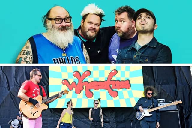 Bowling For Soup (top) and support at Wheatus (bottom) are performing in Blackpool next week. Credit: Show info and Getty