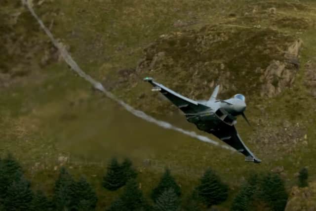 The Eurofighter Typhoon caught on camer in the Lake District