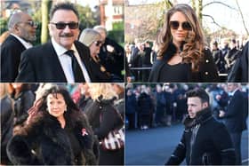 Celebrities, family, friends and the public came out to wish singer Linda Nolan a final goodbye in Blackpool