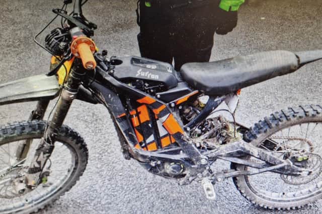 An e-bike was seized after a rider attempted to flee from police in Fleetwood