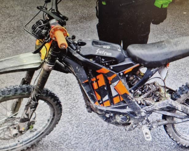 An e-bike was seized after a rider attempted to flee from police in Fleetwood