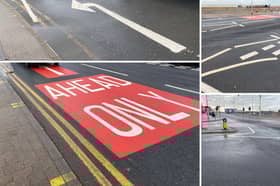 New road markings outside the Coral Island on the junction between New Bonny Street and the Blackpool Promenade.