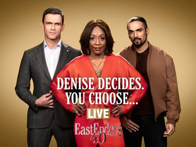 EastEnders will celebrate its 40th anniversary with a special week of episodes, including one live episode in which viewers can vote on Denise's storyline. 