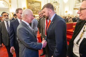 King Charles and Queen Camilla welcomed Blackpool South MP Chris Webb to Buckingham Palace